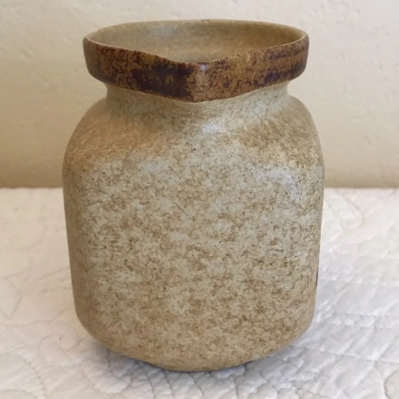 Square Brown POTTERY Creamer/Pitcher - Picture 3 of 7